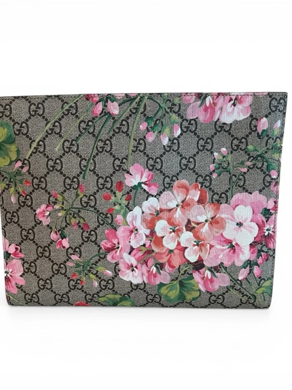 Gucci GG Supreme Blooms Floral Zip Canvas Pouch Clutch - Authentic w/ COA - Picture 2 of 9